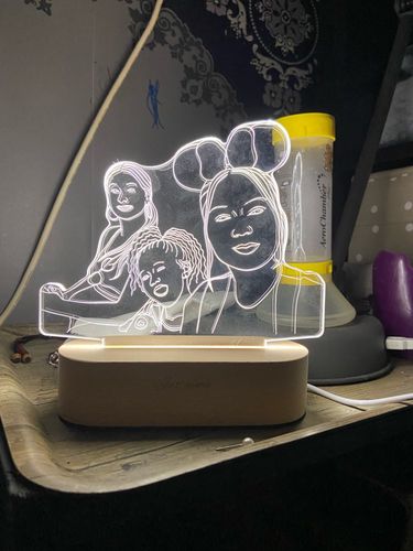 Customer photo review of Custom 3D Love Lamp