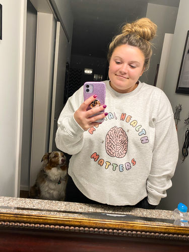 Customer photo review of Mental Health Matters (Brain) -- Sweatshirt