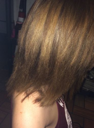 Customer photo review of Ceramic Tourmaline Ionic Flat Iron Hair Straightener