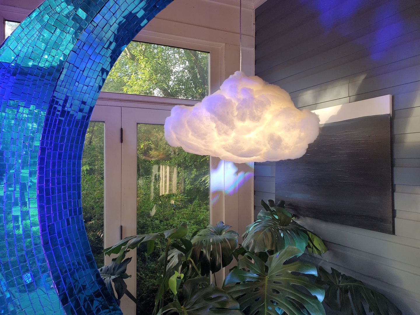 Customer photo review of Single Socket Clear Pendant Light Lamp Cord for Lanterns, 11 FT - Electrical Swag Light Kit