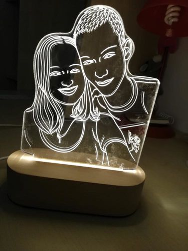 Customer photo review of Custom 3D Love Lamp