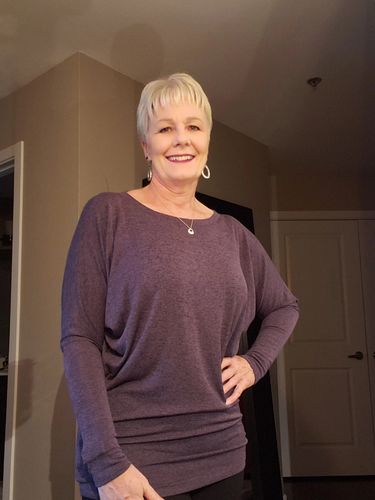 Customer photo review of Natural Vibe Knit Long Sleeve (Raisin)