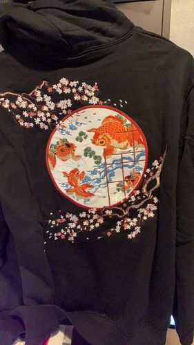 Customer photo review of Goldfish Embroidered Sukajan Hoodie