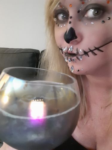 Customer photo review of Midnight Black Shimmer Powder