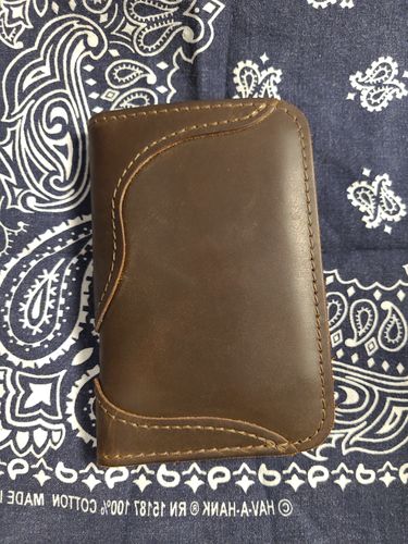 Customer photo review of No.68 | 'Vintage Brown' Western Vertical Leather Wallet