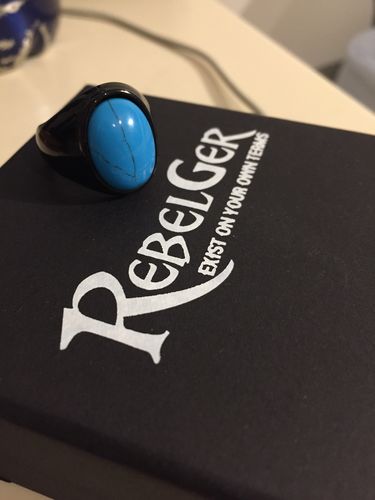 Customer photo review of BLACK NAVAJO STONE RING