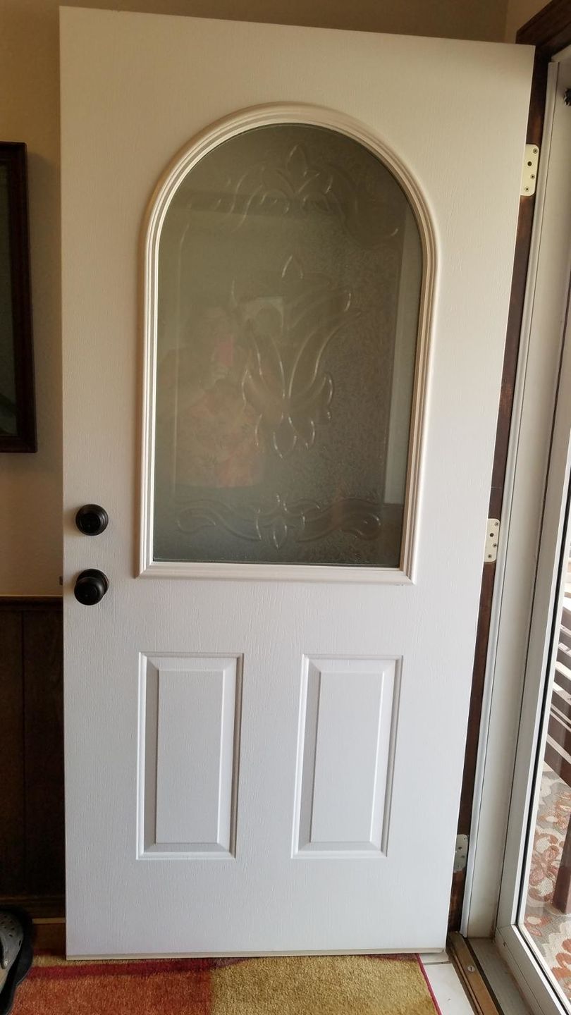 Customer photo review of Round Top 24" x 38" Frame Kit for 1" Glass