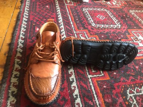 Customer photo review of Split Leather Mens Ankle Boots