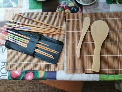 Customer photo review of Set de Couverts en Bambou pour Sushis