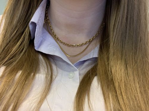 Customer photo review of Faceted Cable Chain II