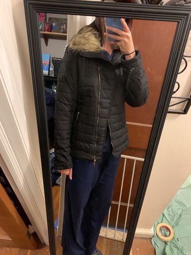 Customer photo review of Casual Solid Color Thick Coat