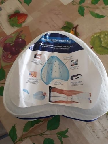 Customer photo review of Orthopedic Memory Foam Body Alignment Knee Leg Pillow for Side Sleeper