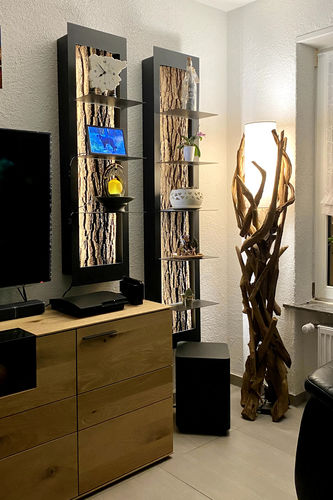 Customer photo review of Treibholz Stehlampe VILLA inkl. Lampenschirm