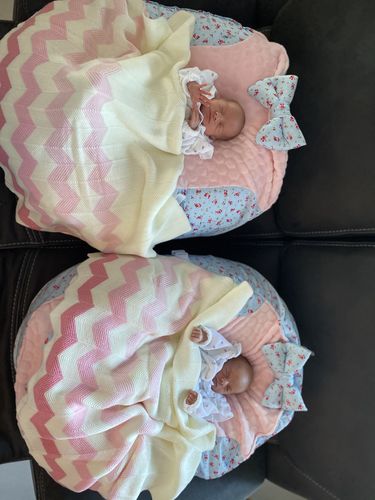 Customer photo review of Personalised Sky Floral Baby Bean Bag