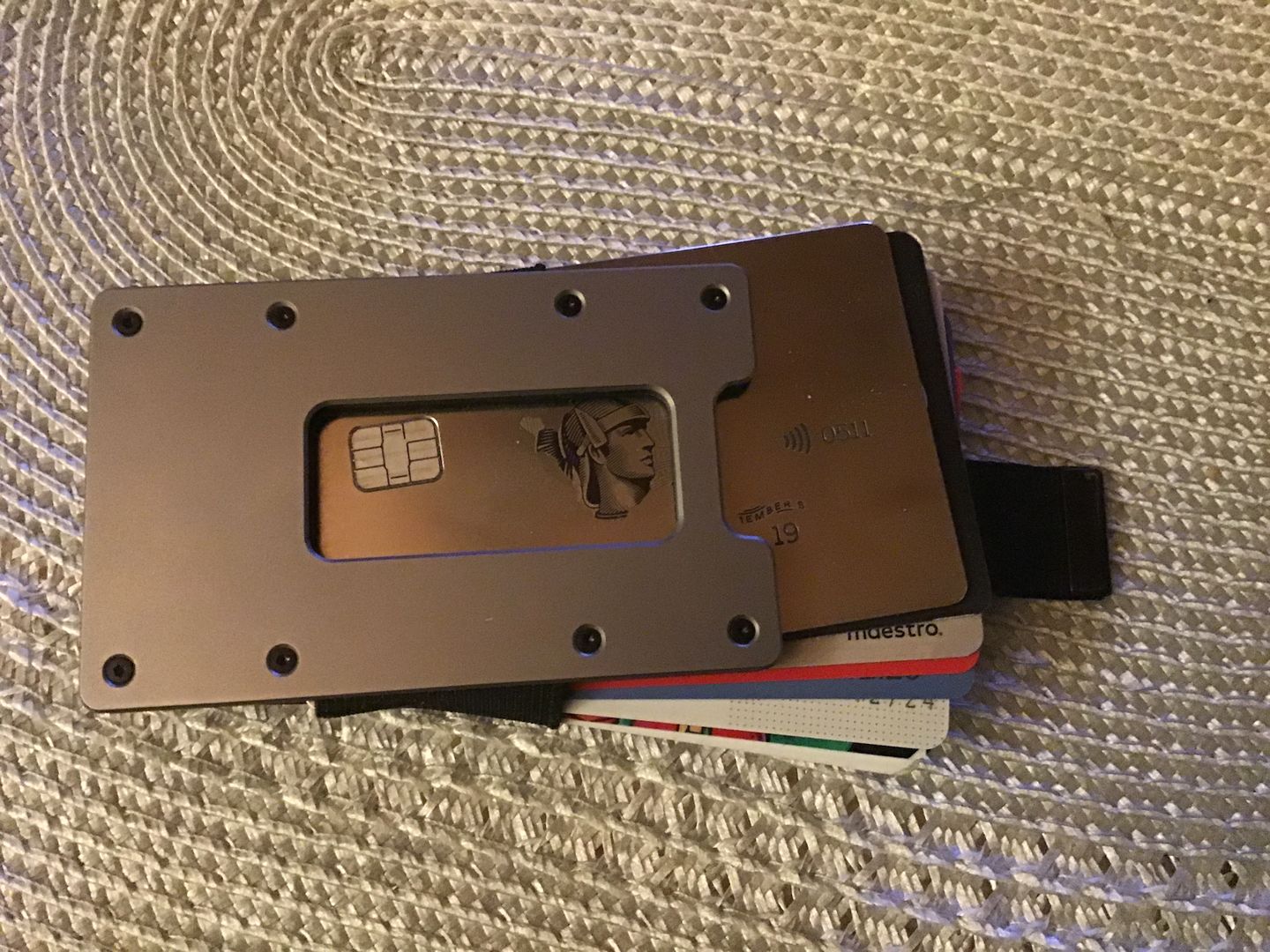 Customer photo review of Titan #1 Edition | Titanium Slim Wallet