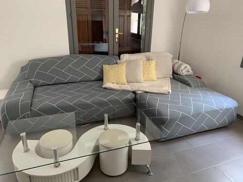 Customer photo review of Strip - Housses Extensibles de Fauteuil et Canapé - La Maison des Housses