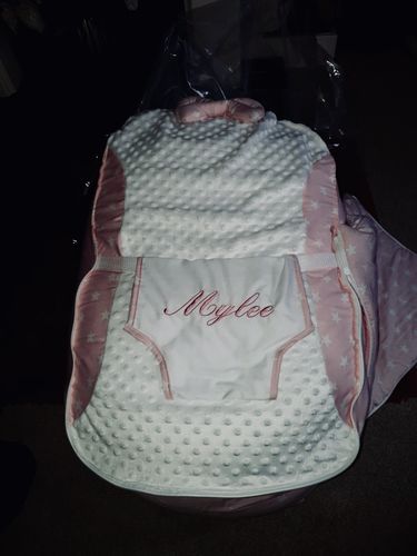 Customer photo review of Personalised Pink Star Baby Bean Bag Pod