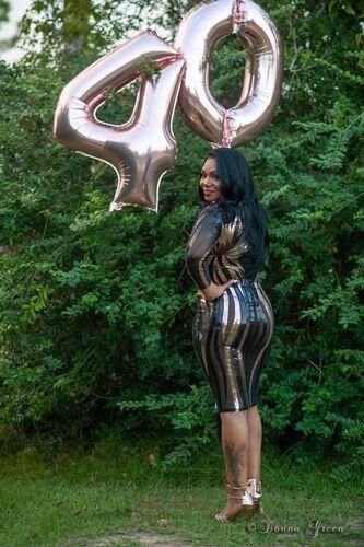 Customer photo review of Sequin Sheer Bodycon Dress