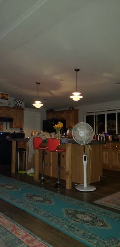 Customer photo review of Mid-Century Modern Lampshade Pendant Light
