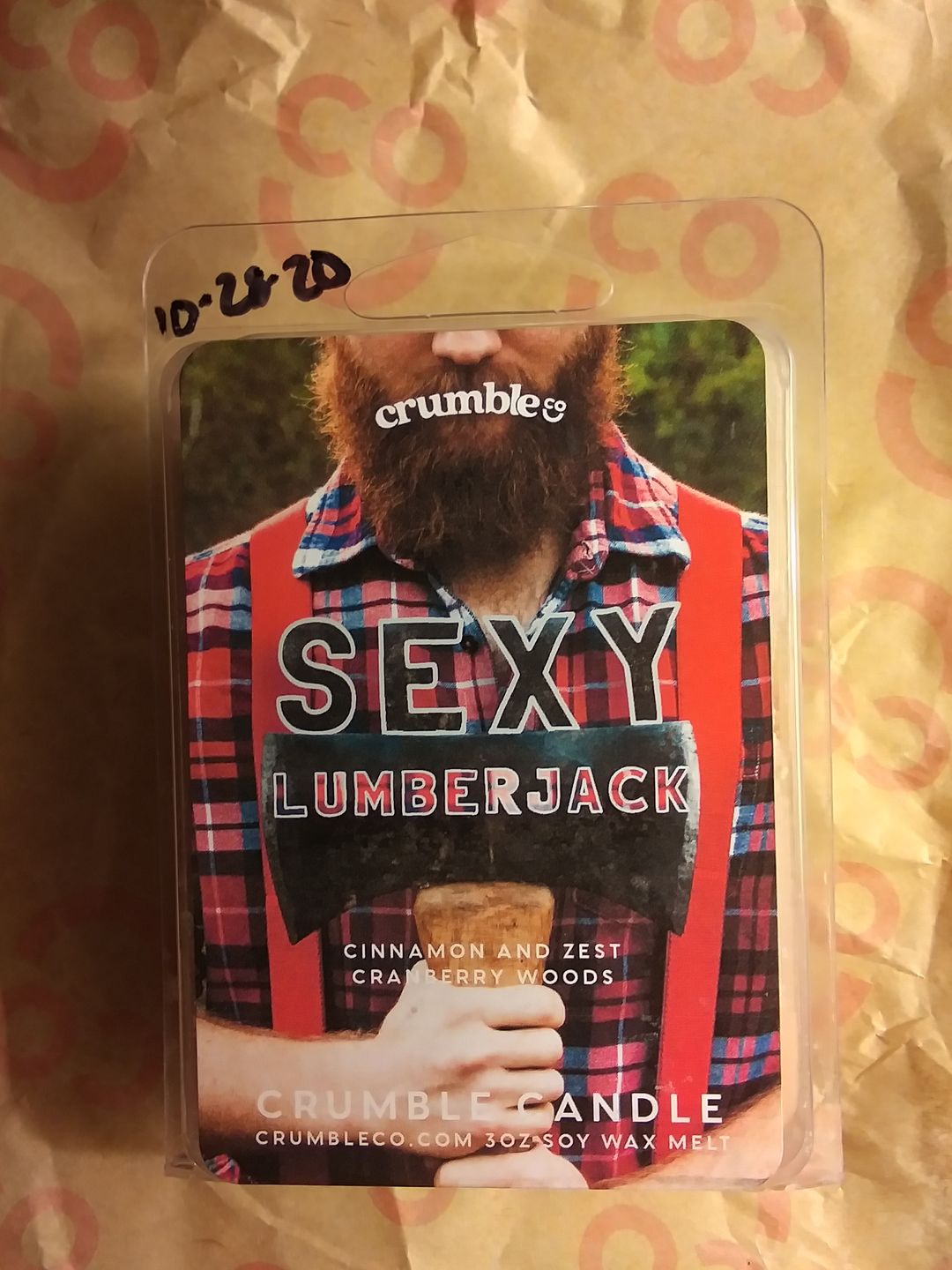 Customer photo review of Sexy Lumberjack Wax Melts