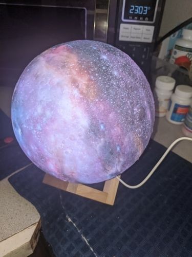 Customer photo review of Colour Changing Moon Lamp