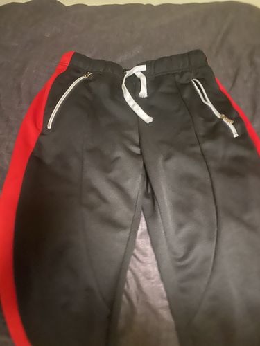 Customer photo review of Premium Triple Stripe Track Pants Red - White (ZCM4841)