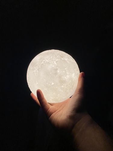 Customer photo review of Glowing Moon Lamp
