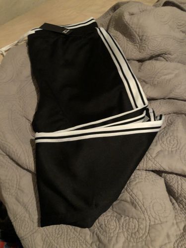 Customer photo review of Premium Triple Stripe Track Pants Black - White (ZCM4841)