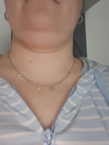 Customer photo review of Namenskette Zirkonia