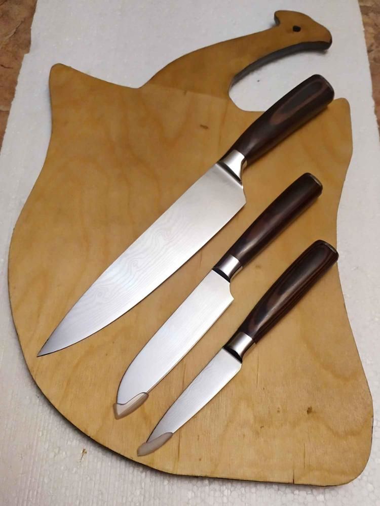 Customer photo review of Imperial Collection — Japanese High-Carbon Steel Knife Set with Damascus Pattern