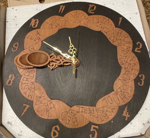 Customer photo review of WEASLEY WALL CLOCK WITH SPOONS