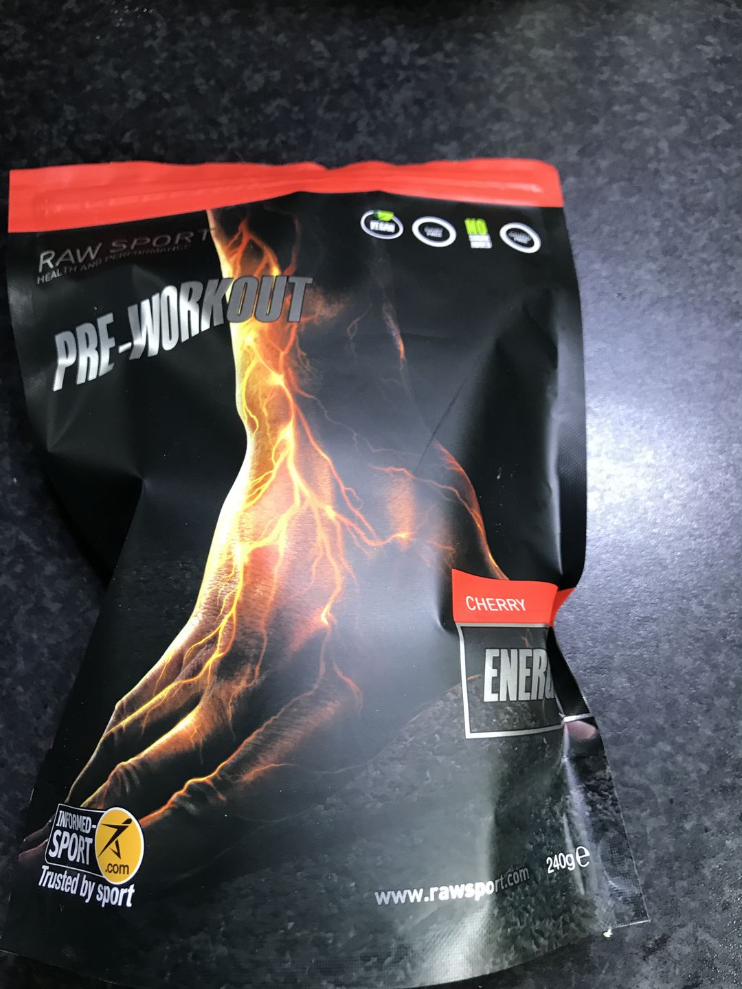 Customer photo review of Pre Workout Energize Cherry 240g