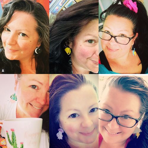Customer photo review of The Book of Pop Out Earrings