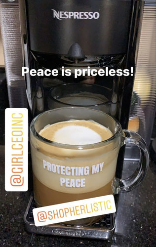 Customer photo review of Protecting My Peace Mug
