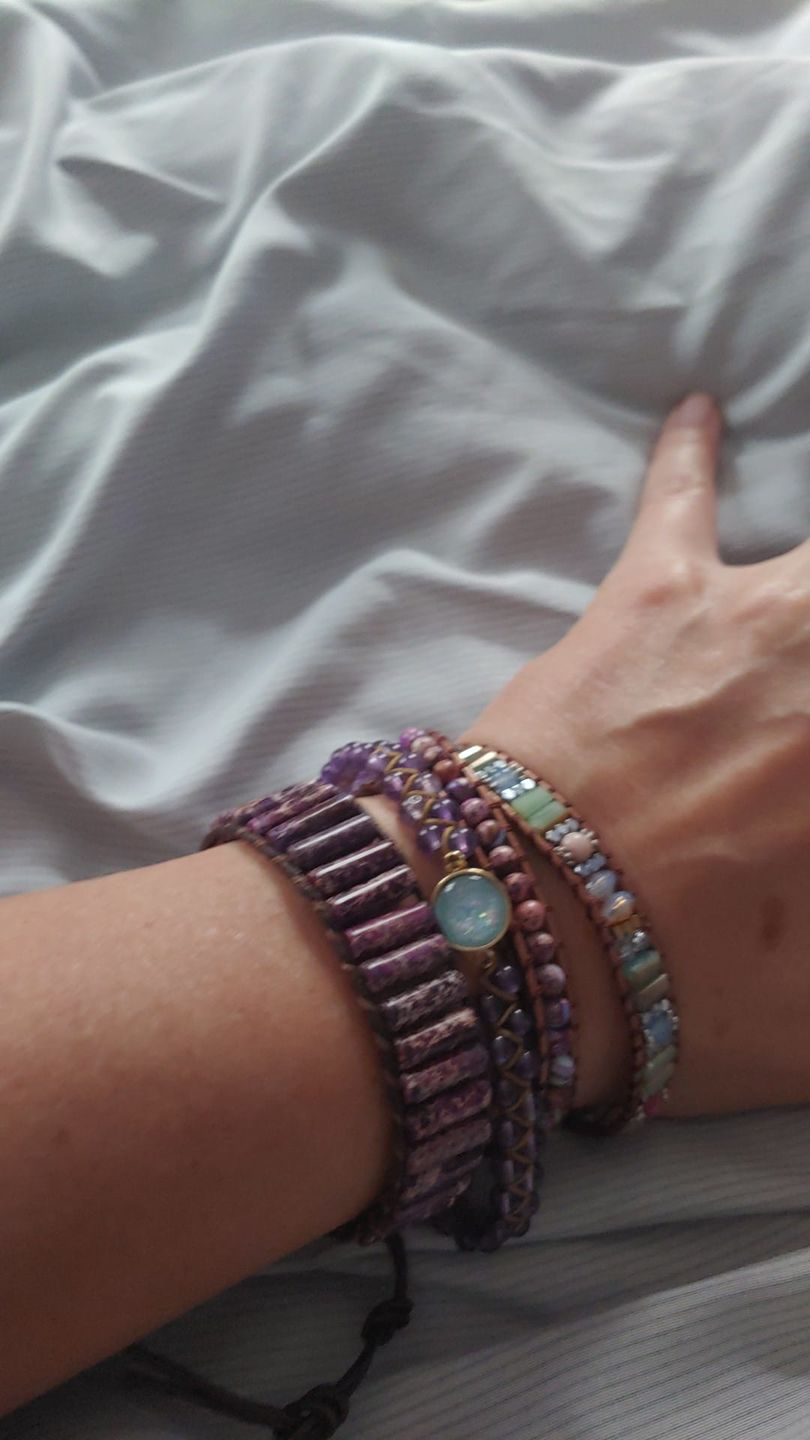 Customer photo review of Intense Amethyst Healing Bracelet
