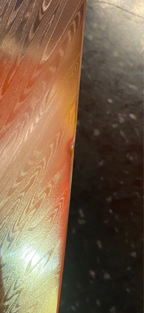 Customer photo review of Tsunami Collection — Signature Japanese VG10 Damascus Steel Knife Set with Blue Resin Burl Wood Handles