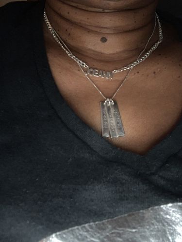 Customer photo review of Mini Name Anklet