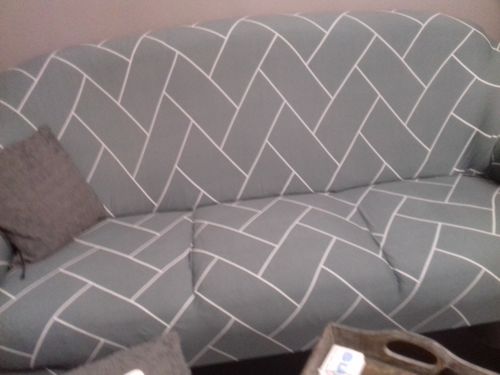 Customer photo review of Strip - Housses Extensibles de Fauteuil et Canapé - La Maison des Housses