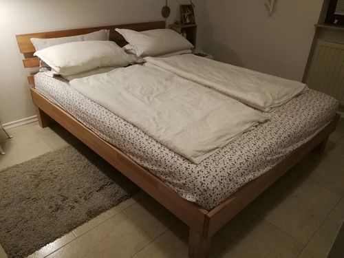 Customer photo review of Massivholzbett Julia Buche