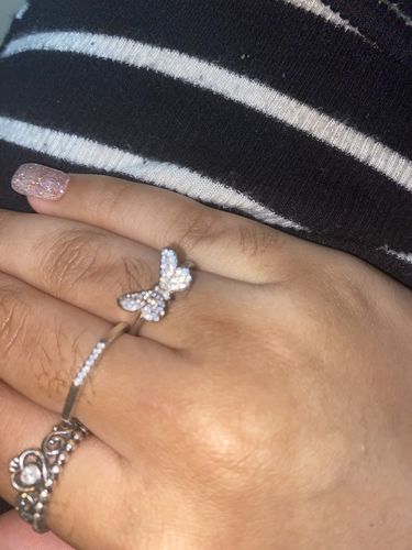 Customer photo review of Mini mariposa ring