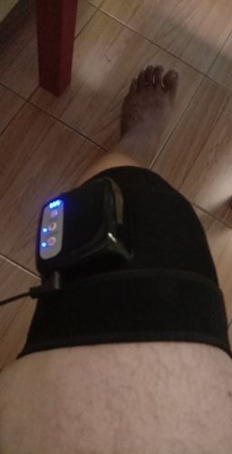 Customer photo review of Electric Heated Knee & Joint Massager Brace for Arthritis and Pain Relief