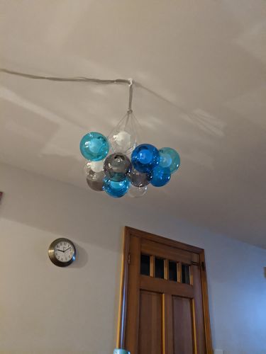 Customer photo review of Modern Multi-Color Cluster Bubble Chandelier