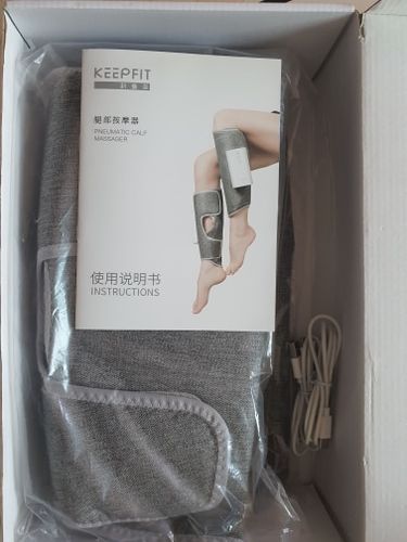 Customer photo review of Wireless Rechargeable Air Compression Leg Massager with Heat