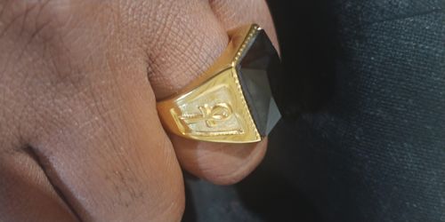 Customer photo review of Ankh Onyx Ring