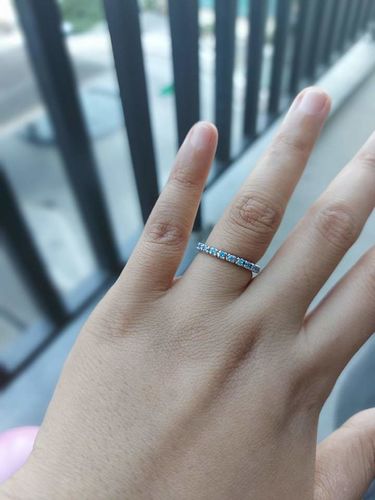 Customer photo review of 2mm Eternity Ring Gemstone
