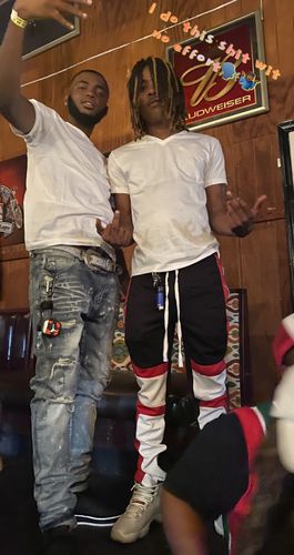 Customer photo review of Color Block Track Pants Black - Red - White (M4565PSA)