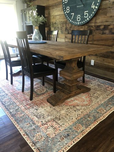 Customer photo review of Distressed Vintage Cezanne Terracotta Sky Area Rug