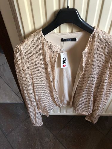 Customer photo review of Fashion Elegant Sequin Short Coat