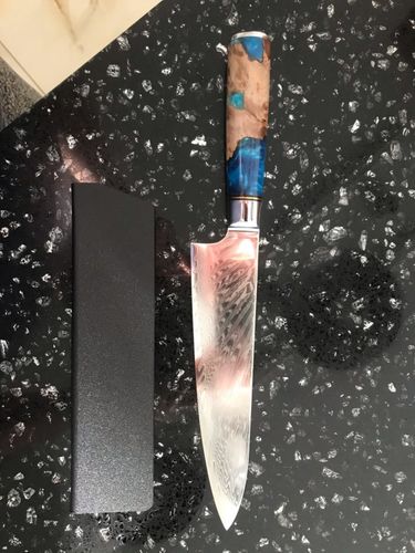 Customer photo review of "Tsunami" Collection - Japanese VG10 Damascus Steel Knife Set