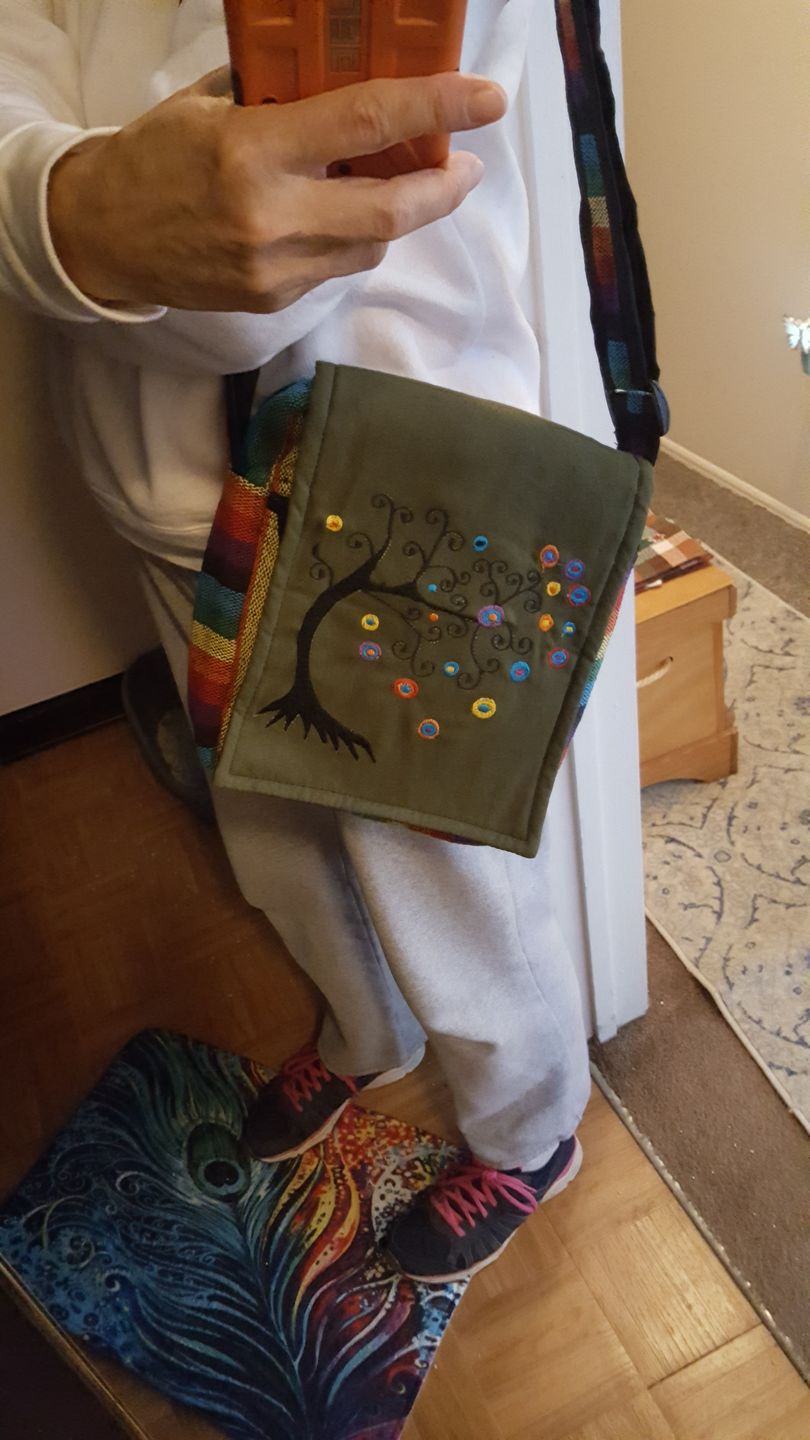 Customer photo review of Stay Rooted Messenger Bag